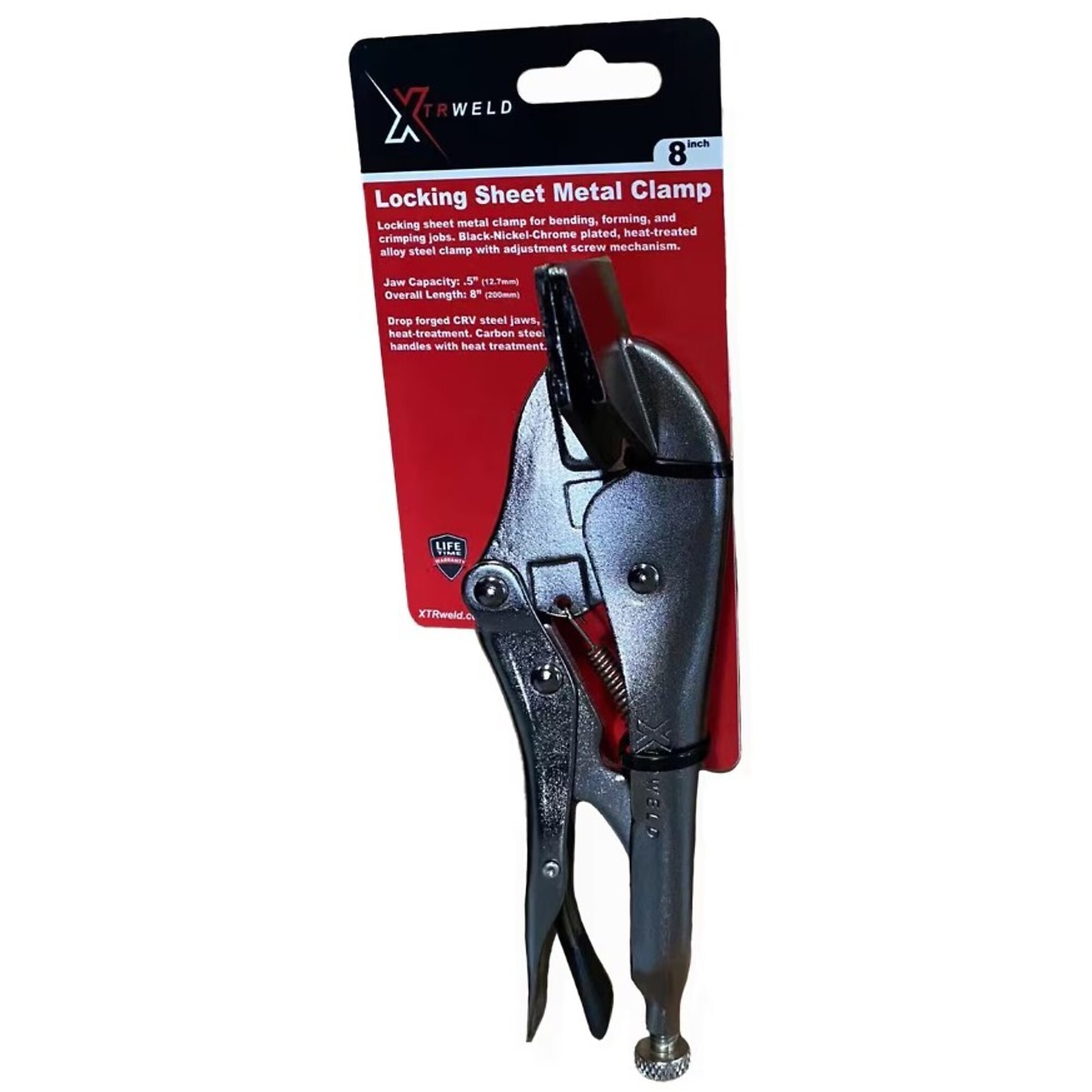 XTRweld Welding Pliers - 8in., Steel, Black Nickel Chrome, Model# XTRTPSM08